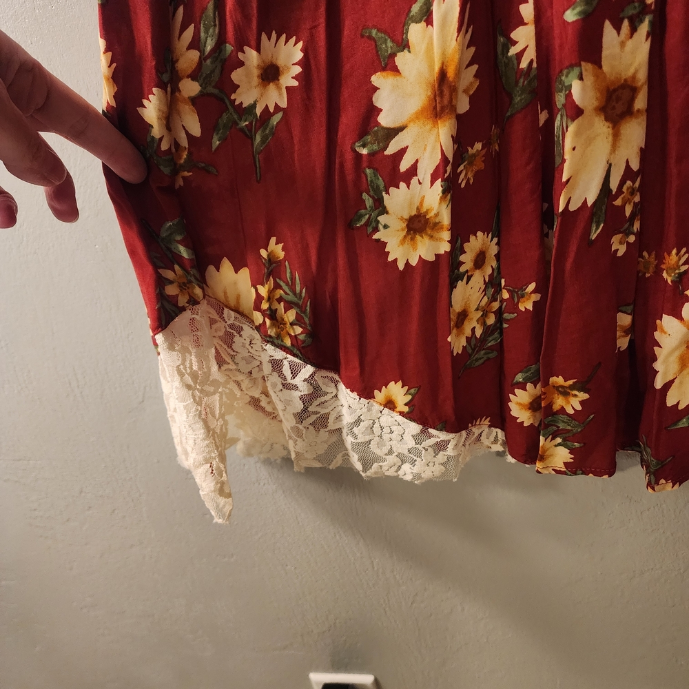 Forever 21 Floral Lace Trim Slip Dress - Picture 4 of 6
